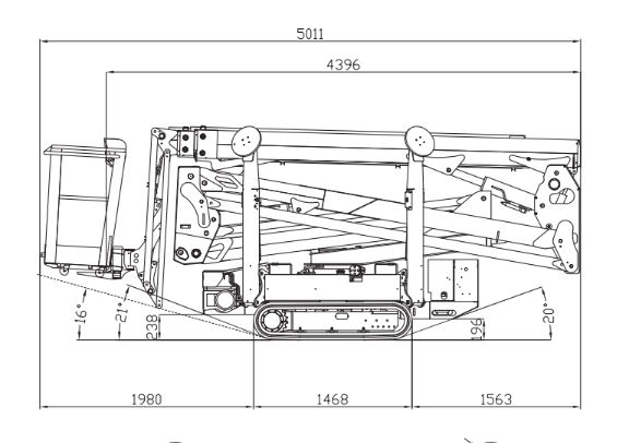 Teknisk diagram 1 for Larvebåndslift 20 m